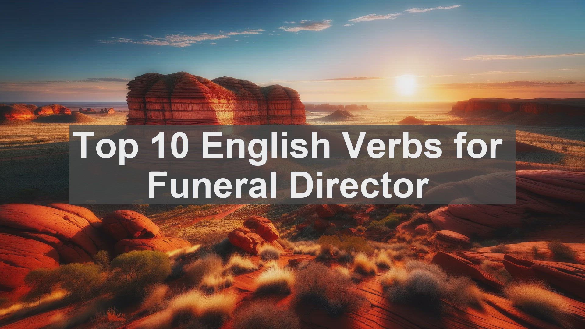 'Video thumbnail for Top 10 English Verbs for Funeral Director'