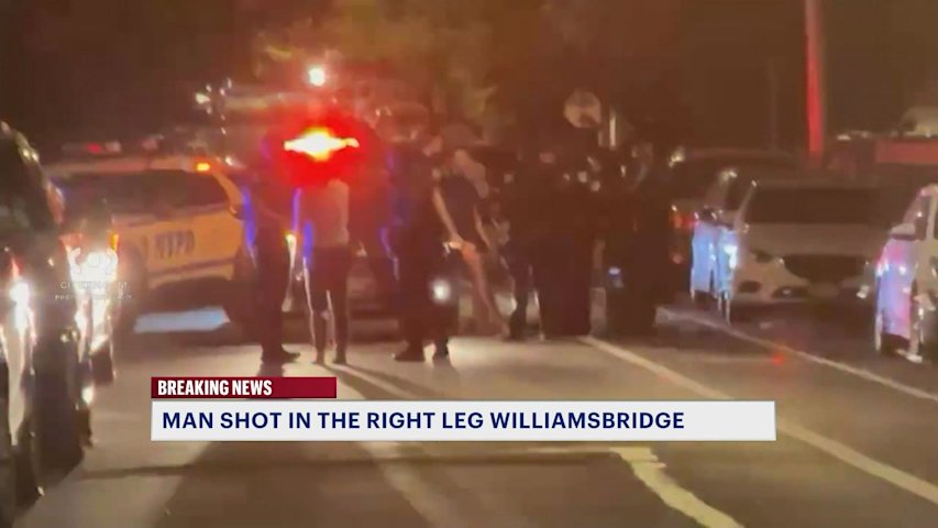 Video thumbnail for Police search for gunman who shot a man in the leg in Williamsbridge