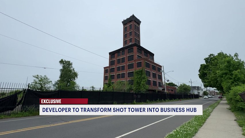 Video thumbnail for Private developer poised to transform Remington Arms Shot Tower into 'world-class business hub'
