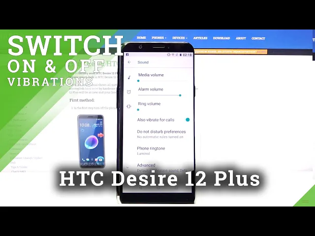 Video thumbnail for How to Manage Sound Customization on HTC Desire 12 Plus – Vibration Settings