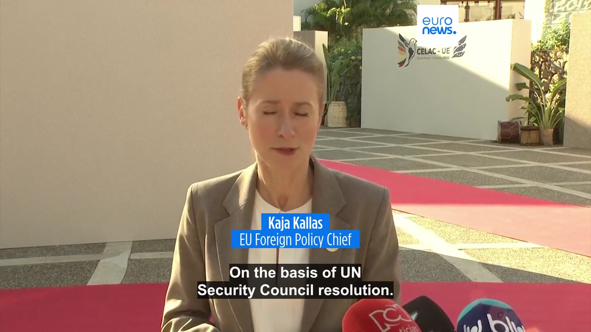 'Video thumbnail for EU's Kallas urged adherence to international law concerning US attacks on vessels'