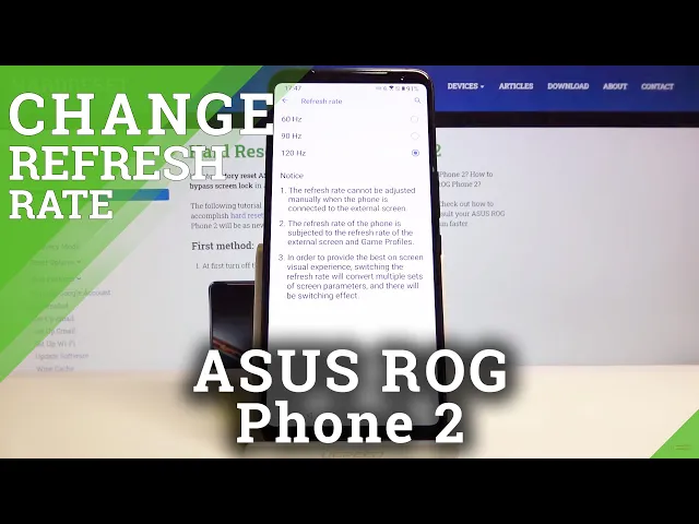 Video thumbnail for How to Change Display Refresh Rate in ASUS ROG Phone 2