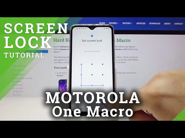 Video thumbnail for How to Change Lock Method in MOTOROLA One Macro – Set Lock Screen