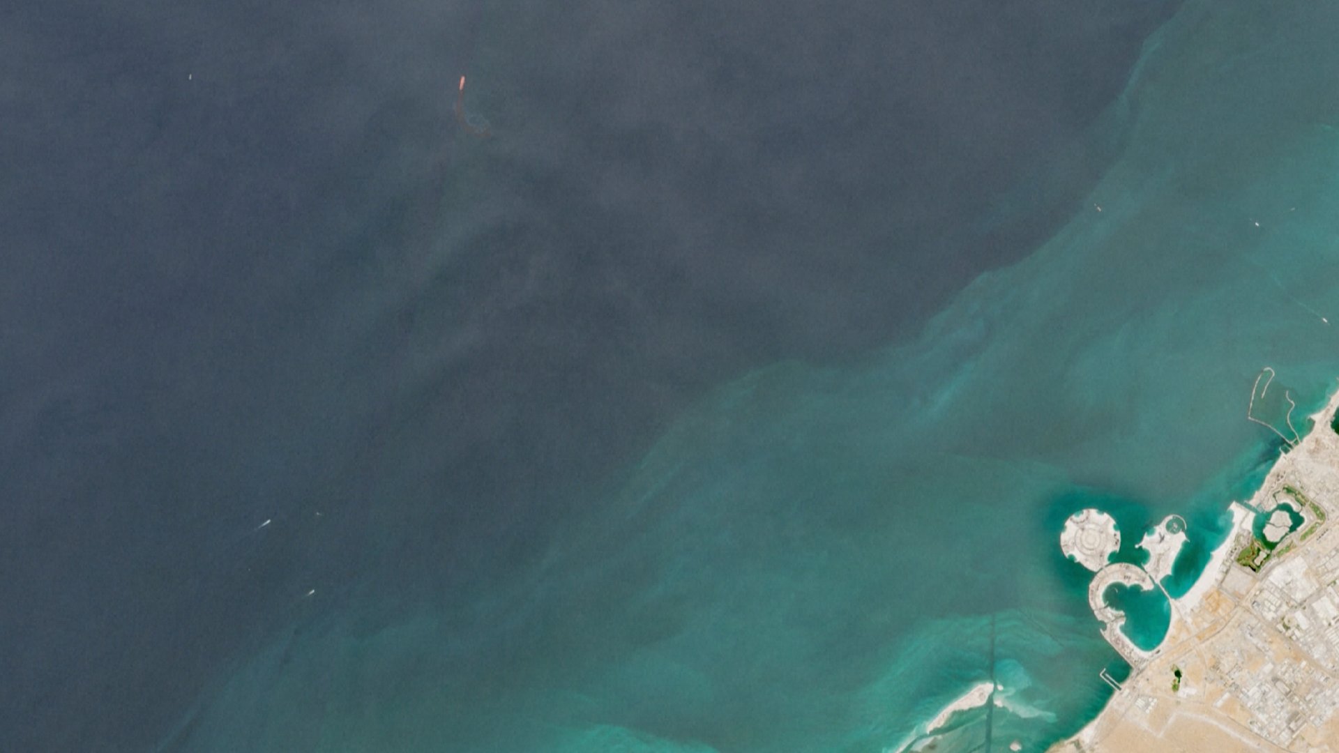 Video thumbnail for Massive oil slick seen weeks after tanker struck off UAE’s coast