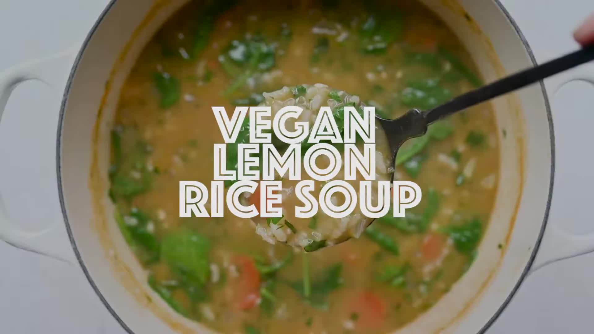 Video thumbnail for Creamy Vegan Greek Lemon Rice Soup (Avgolemono style)