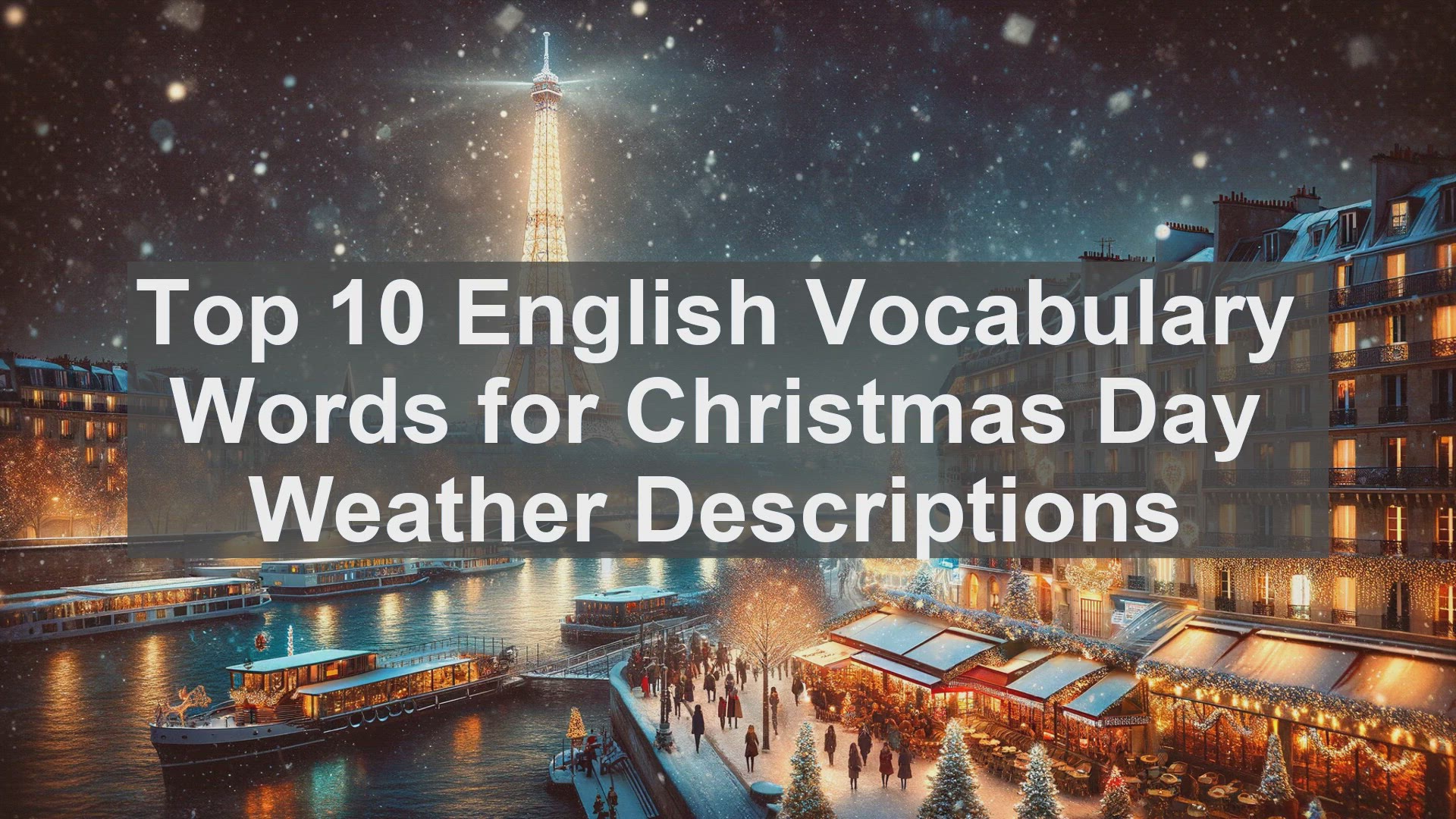 'Video thumbnail for Top 10 English Vocabulary Words for Christmas Day Weather Descriptions'