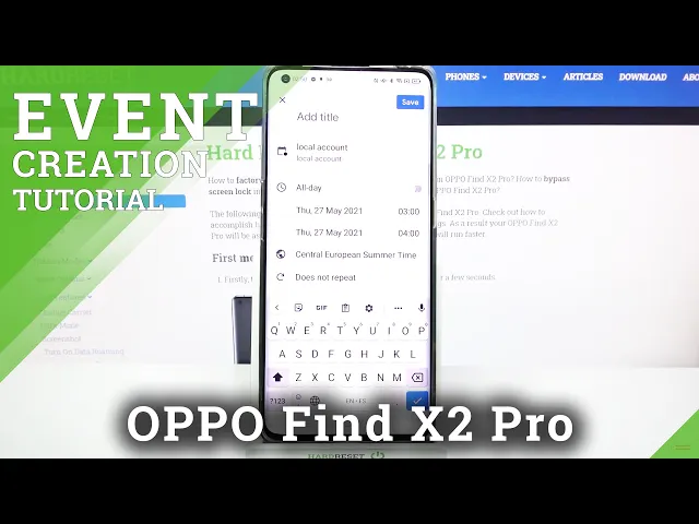 Video thumbnail for How to Add Event in OPPO Find X2 Pro – Customize Calendar