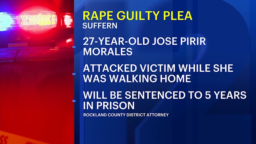 Video thumbnail for Rockland County man pleads guilty to raping woman in Suffern