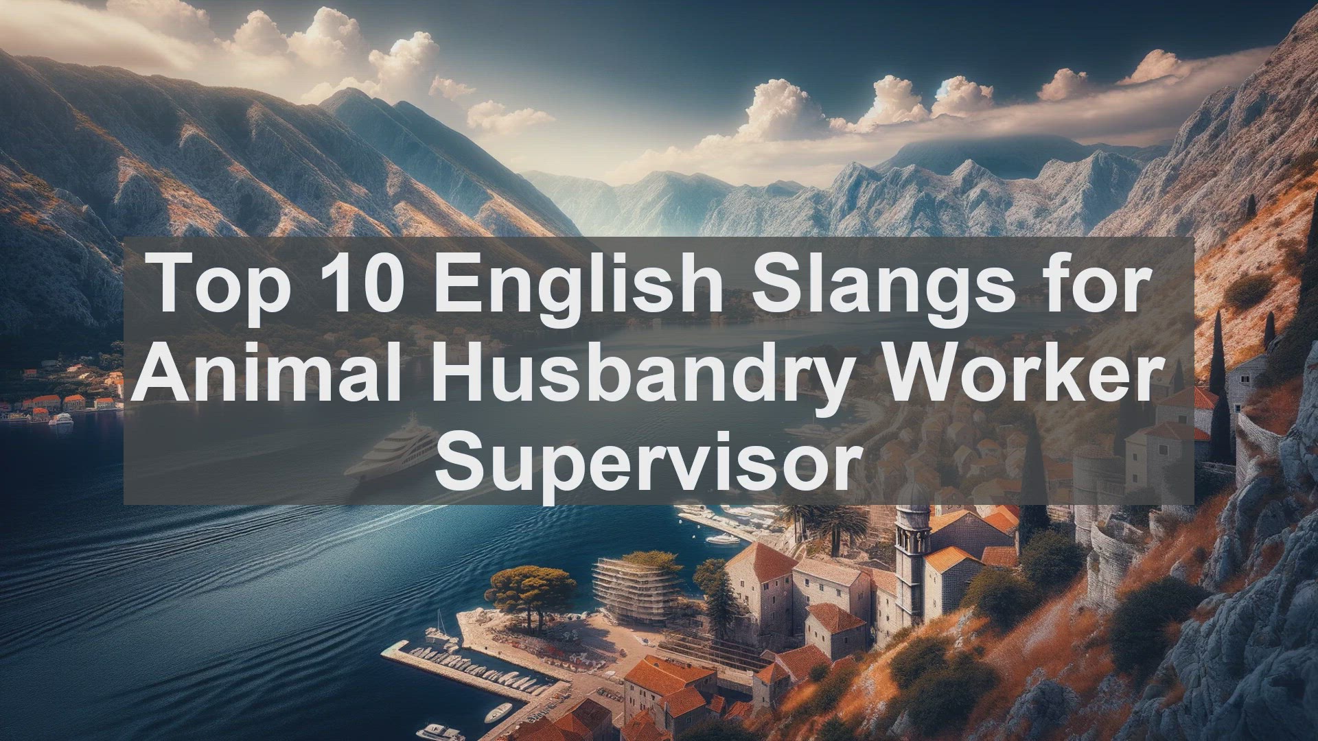 'Video thumbnail for Top 10 English Slangs for Animal Husbandry Worker Supervisor'