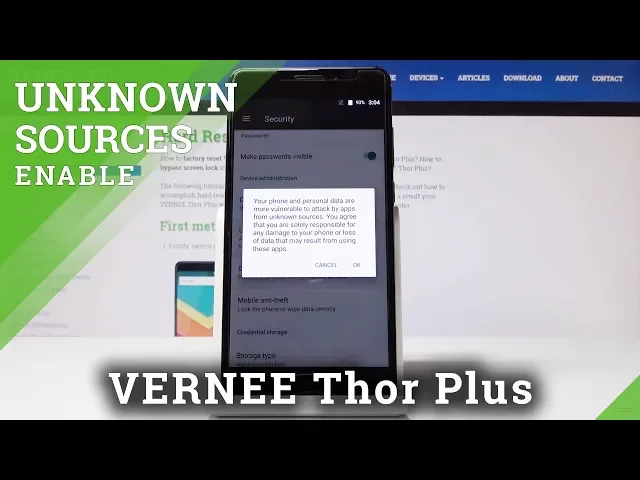 Video thumbnail for How to Activate Unknown Sources in VERNEE Thor Plus - App Installation