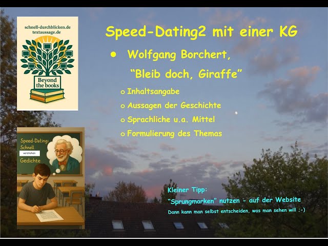 Video thumbnail for Speed2: Borchert, "Giraffe..." - Inhaltsangabe, Aussagen, sprachliche u.a. Mittel und Thema