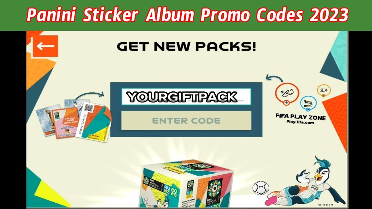 Video thumbnail for 🎴Panini Sticker Album Promo Codes 2023 - FIFA Women WC ⚽Digital Collection Powered by Coca-Cola 🍷
