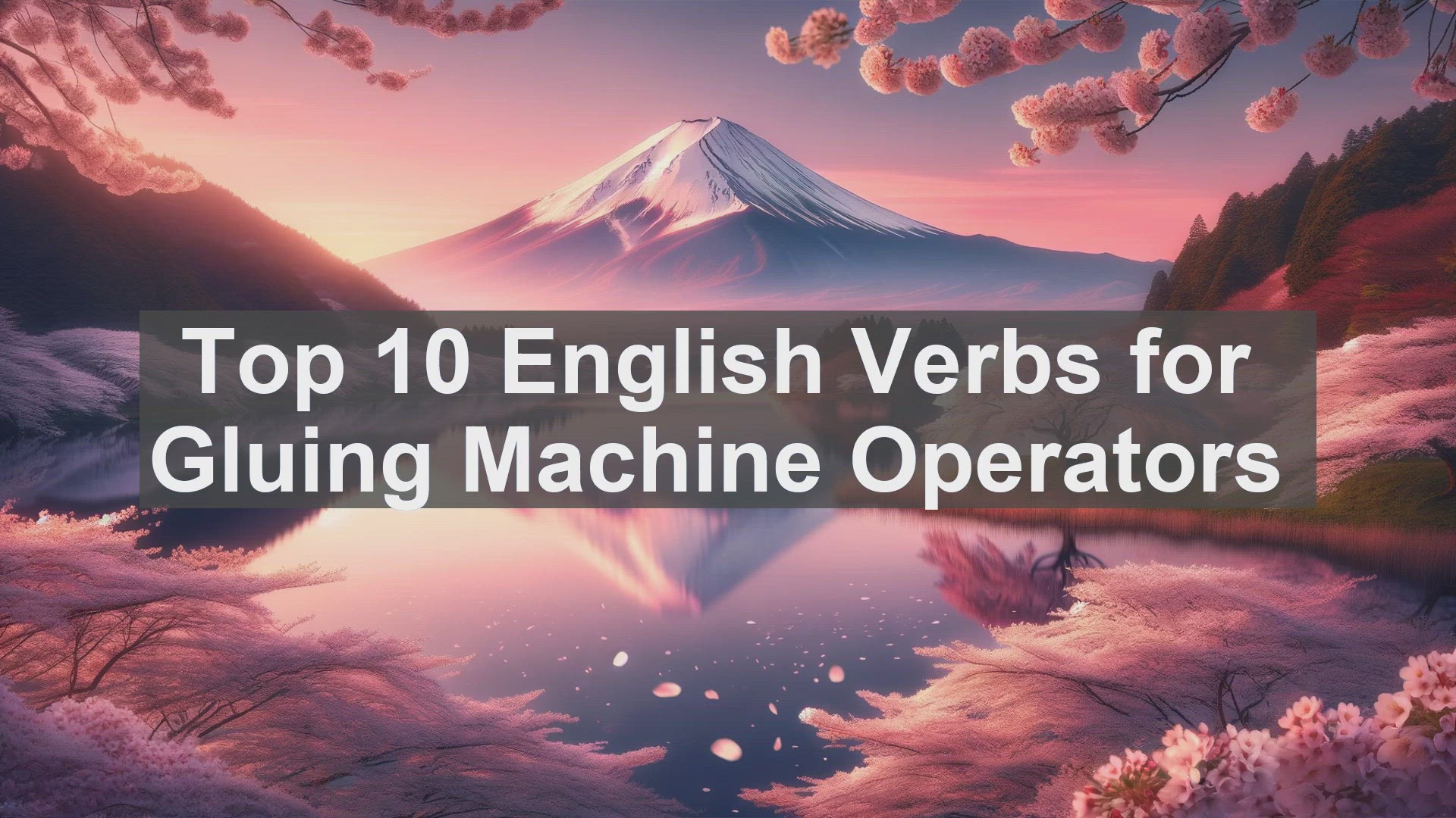 'Video thumbnail for Top 10 English Verbs for Gluing Machine Operators'
