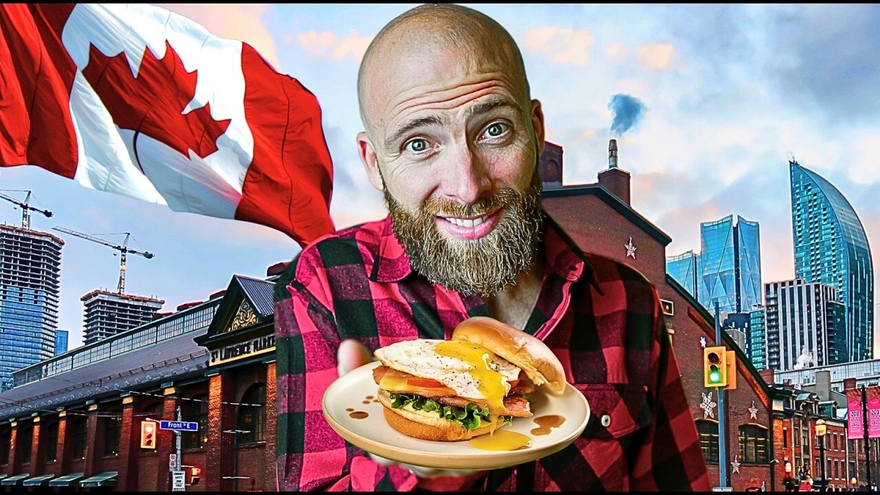 Video thumbnail for Toronto's St. Lawrence Market Food Tour!! Best Market In Canada!!