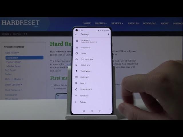 Video thumbnail for How toActivate Auto-Correction in OnePlus 8 - Open Keyboard Settings