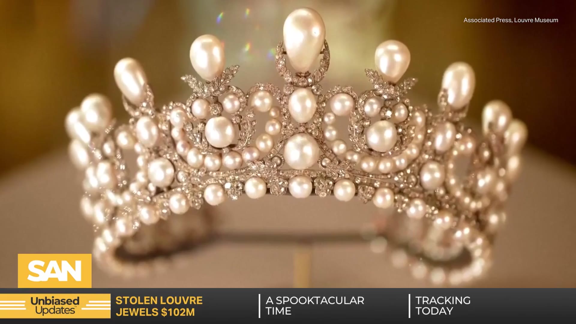 'Video thumbnail for Louvre reopens doors as police claim stolen jewels worth more than $102M'