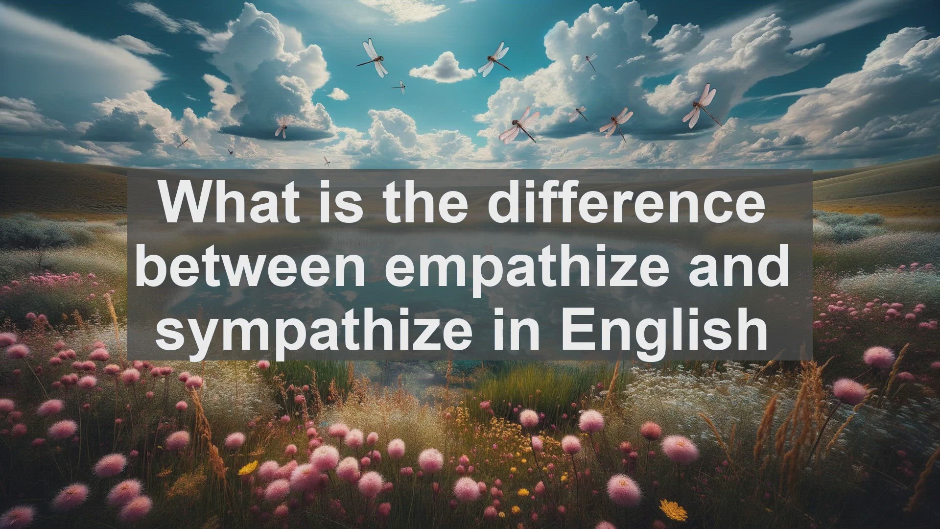'Video thumbnail for What is the difference between empathize and sympathize in English?'