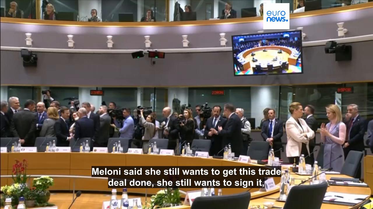 Video thumbnail for EU to issue €90 billion in joint debt for Ukraine after hitting a wall on reparations loan