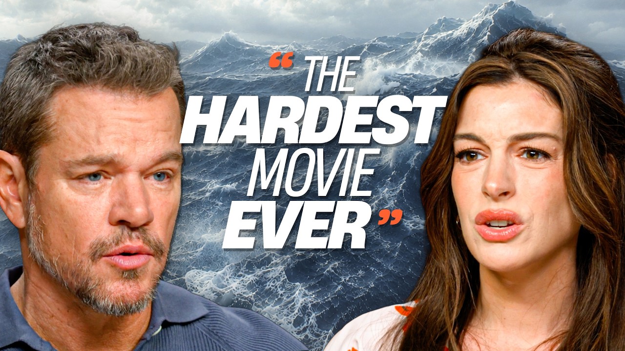 Video thumbnail for The Odyssey movie was the 'HARDEST thing' Anne Hathaway and Matt Damon have ever done! | Capital
