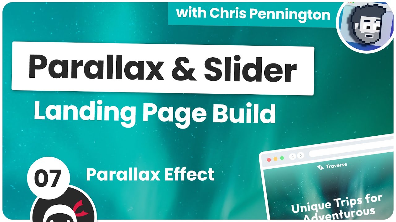 'Video thumbnail for Landing Page Build (with Parallax) #7 - Parallax Effect'