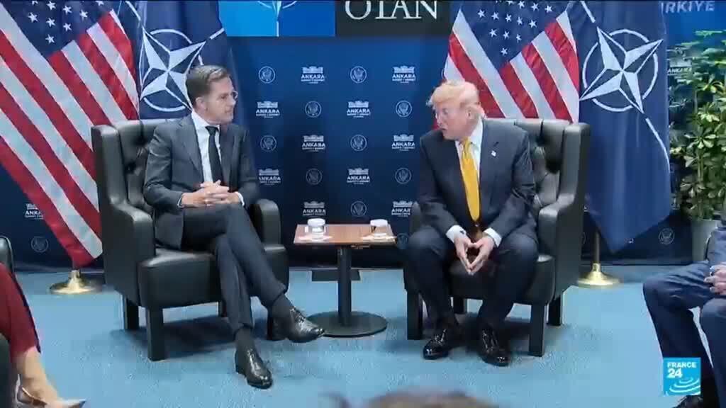 Video thumbnail for Trump turns on Spain and demands Greenland as NATO summit exposes cracks