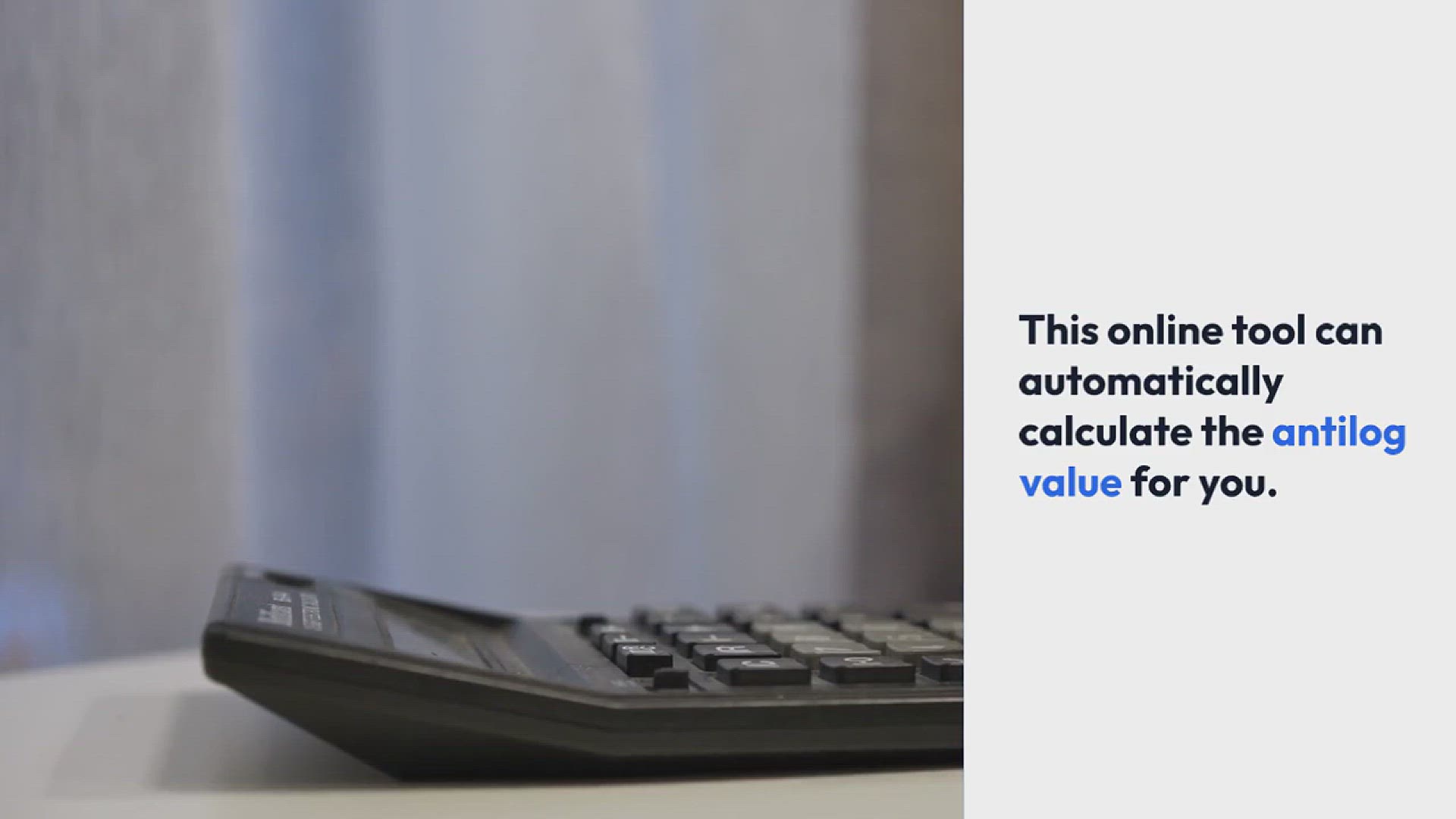 Video thumbnail for Antilog / Inverse Log Calculator