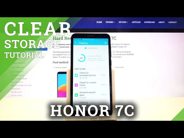Video thumbnail for Clean Storage on HUAWEI Honor 7C - Free Up Space