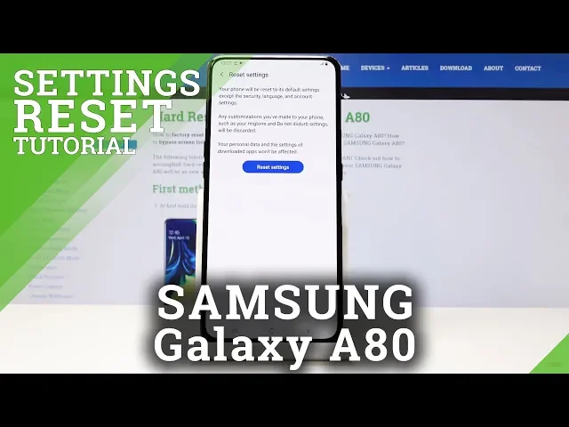 Video thumbnail for How to Reset Settings in SAMSUNG Galaxy A80 - Restore Default Settings