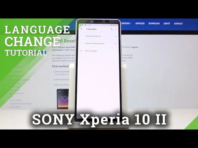 Video thumbnail for How to Choose Main Language on Sony Xperia 10 II –  Language Settings
