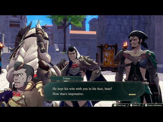 Video thumbnail for Fire Emblem: Fortune's Weave - 1 Theodora's Path Ch 3: Seramis Delegation | Theodora, Cai Cutscene