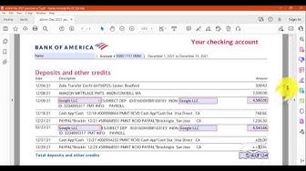 Video thumbnail for BOA Personal Bank Statement Template