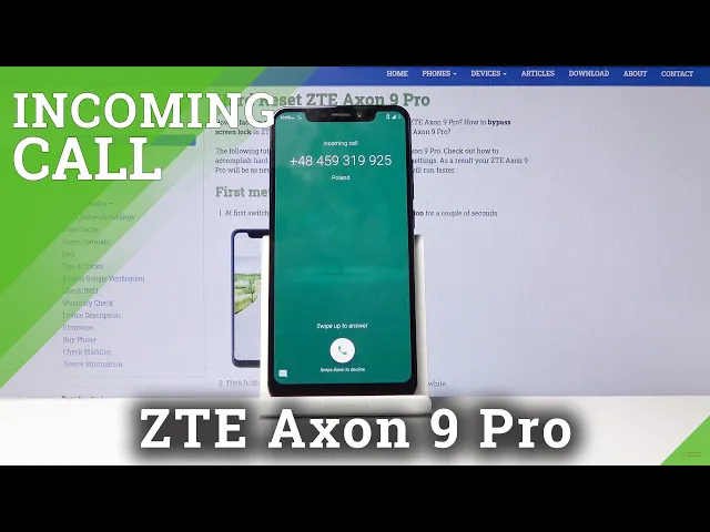 Video thumbnail for ZTE Axon 9 Pro Incoming Call