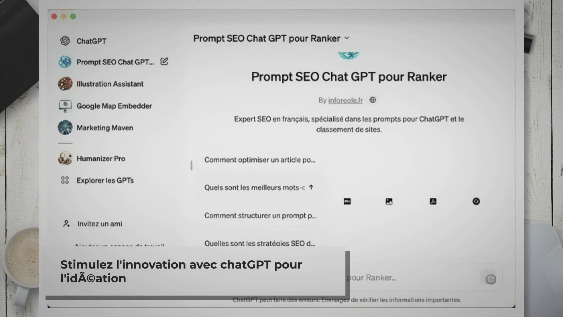 'Video thumbnail for Prompt chatGPT pour lister des idées'