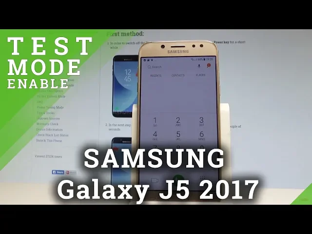Video thumbnail for How to Test SAMSUNG Galaxy J5 2017 - Hardware Test Mode |HardReset.Info