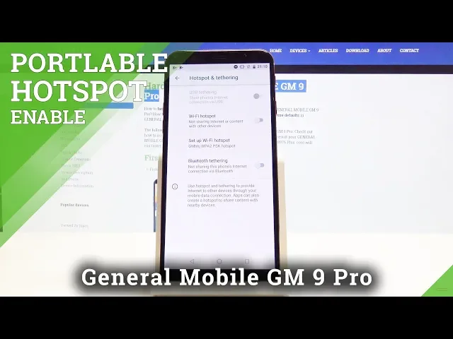Video thumbnail for How to Activate Portable Hotspot in GENERAL MOBILE GM 9 Pro - Share Wi-Fi