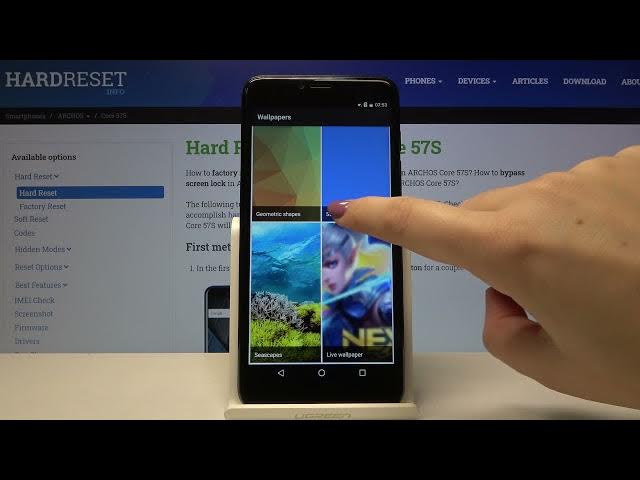 Video thumbnail for How to Change Wallpaper in ARCHOS Core 57s – Find Wallpaper Section