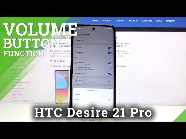 Video thumbnail for How to Change Volume Button Function in HTC Desire 21 Pro – Camera Settings