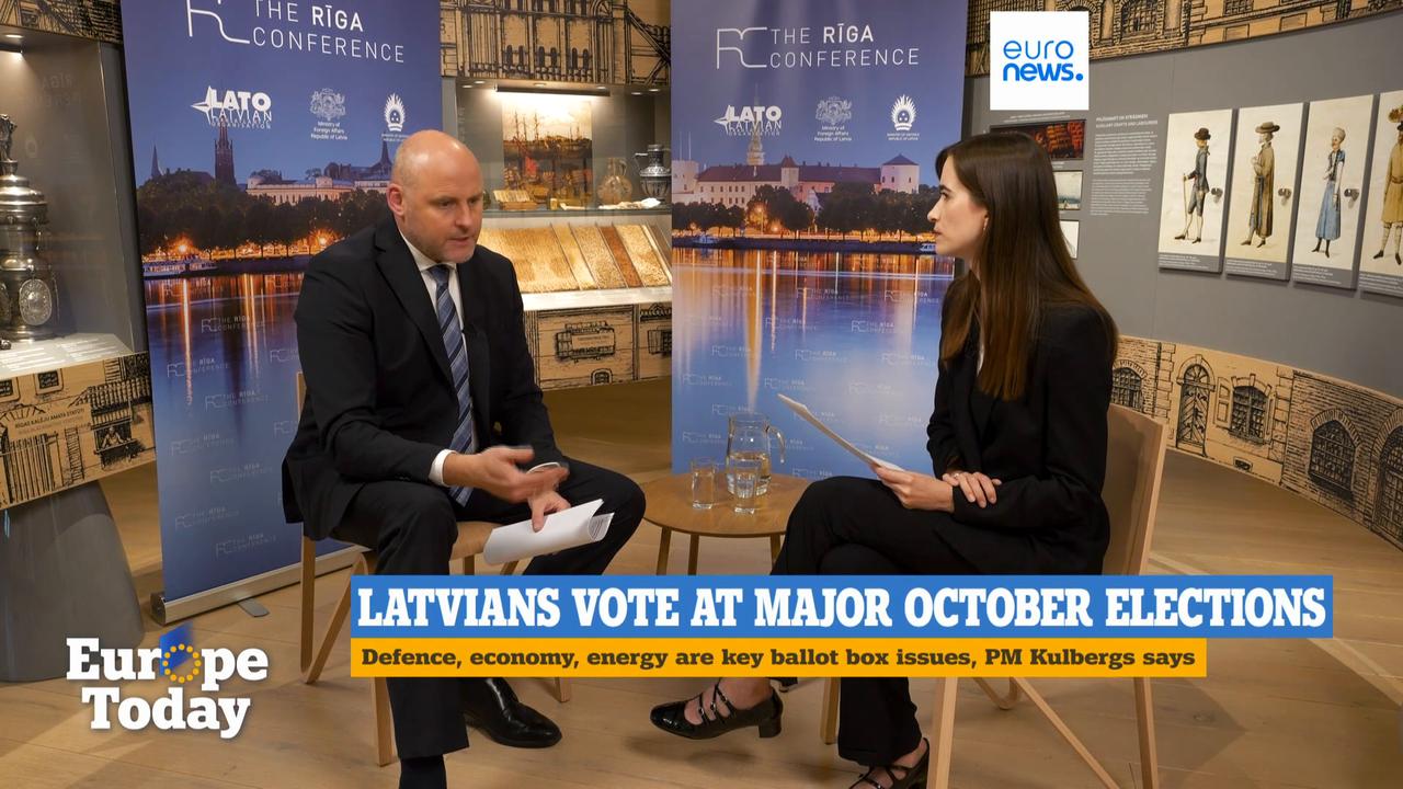 Video thumbnail for 'Nobody can be weak', says Latvian Prime Minister over Russia threats