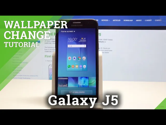 Video thumbnail for How to Change Wallpaper in SAMSUNG Galaxy J5 - Lock & Home Screen Update