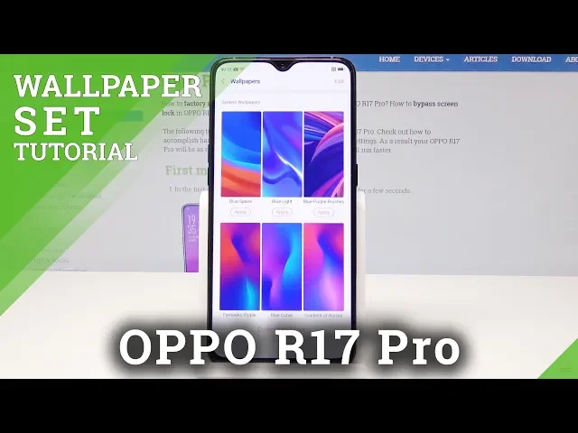Video thumbnail for How to Change Wallpapers in OPPO R17 Pro - Set Up OPPO Wallpaper