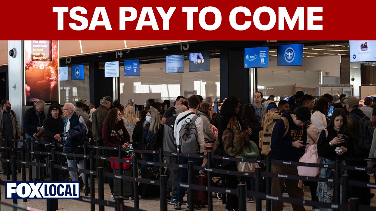 Video thumbnail for TSA agents to receive pay after Trump executive order amid travel delays