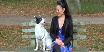 Video thumbnail for Video: Kristen Faith Oei Cuddles up with Her Broadway Pet, Easter