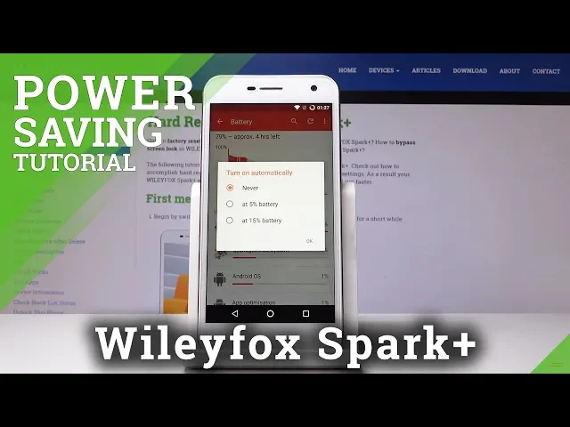 Video thumbnail for How to Turn On Battery Saver in Wileyfox Spark+ - Power Saving Mode