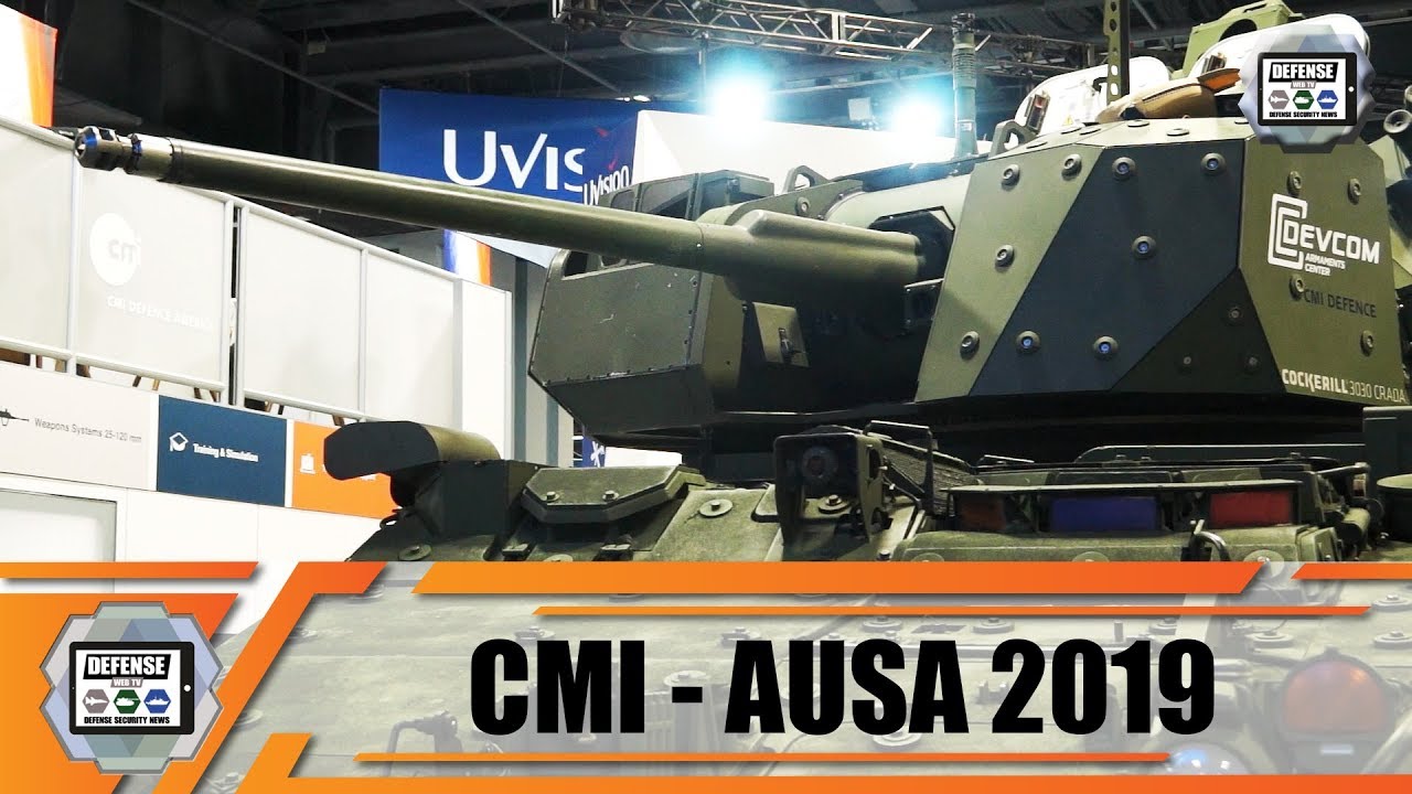 Video thumbnail for CMI Defence ARDEC Cockerill 3030 CRADA 30mm turret for Stryker armored upgrade MCWS