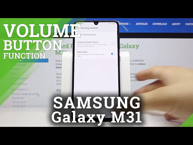 Video thumbnail for How to Switch Camera Volume Button in SAMSUNG GALAXY M31 - Side Buttons