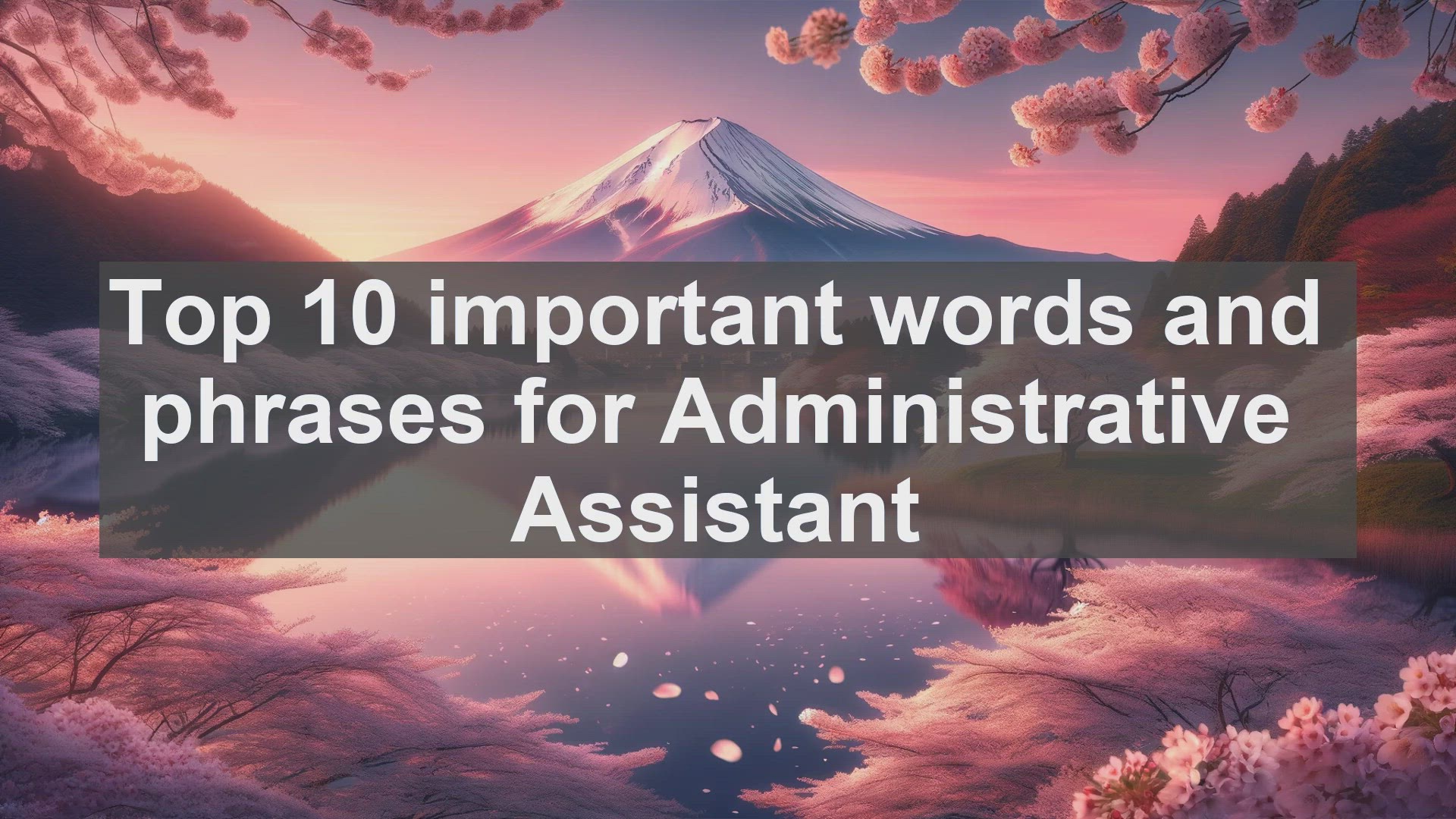 'Video thumbnail for Top 10 important words and phrases for Administrative Assistant'