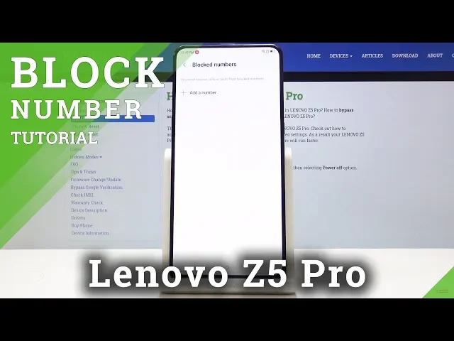 Video thumbnail for How to Blacklist Numbers on Lenovo Z5 Pro - Block Numbers