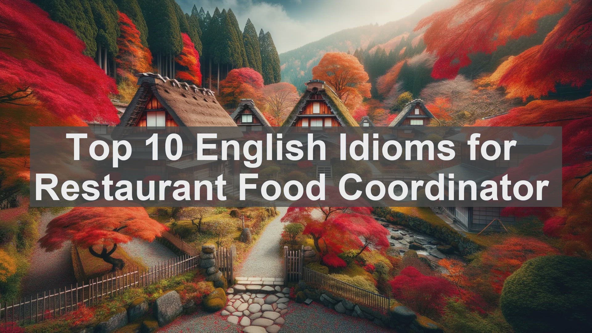 'Video thumbnail for Top 10 English Idioms for Restaurant Food Coordinator'