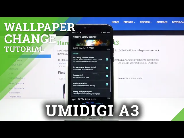 Video thumbnail for How to Download Shadow Galaxy Wallpaper on UMIDIGI A3 – Apply Live Wallpaper