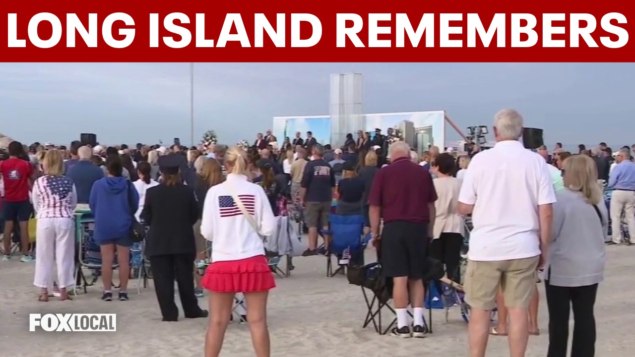 Video thumbnail for Long Island beachside memorial marks 25th anniversary of 9/11 attacks